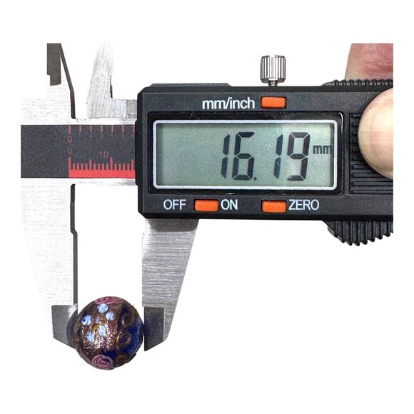 Lampwork Glass Beads Midnight Blue Rose Gold Swirl Artisan Jewelry Lot Of 19 - Picture 10 of 11